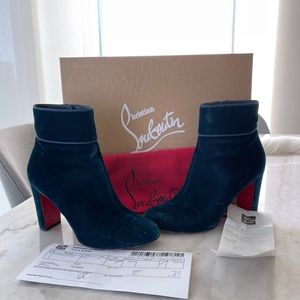 Christian Louboutin Moulamax 85 Blue Velvet